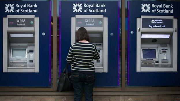 Customer at RBS ATMs
