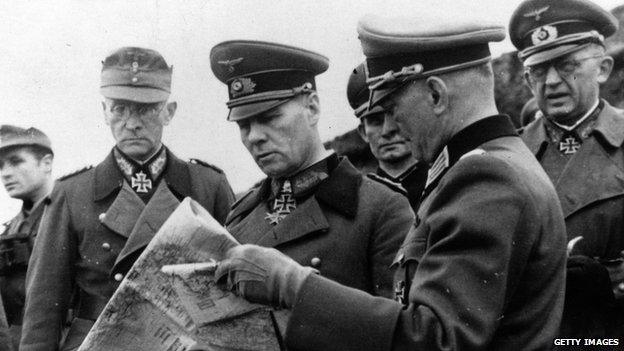 Rommel with other German officers