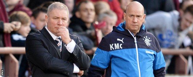 Rangers manager Ally McCoist and assistant Kenny McDowall