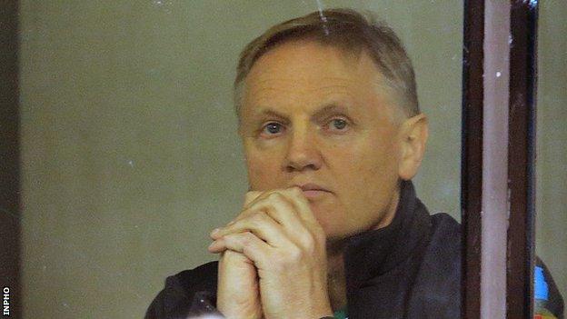 Ireland coach Joe Schmidt watches his team's win over Australia