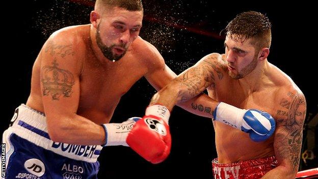 Nathan Cleverly's (R) defeat against Tony Bellew (L) was his second loss in 30 professional fights