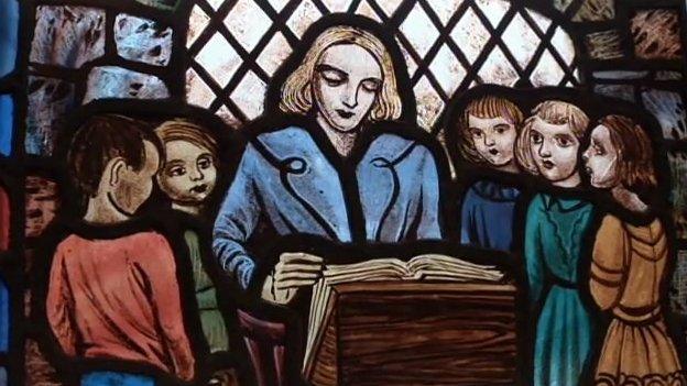 Jane Haining is depicted on a stained glass window in the Queen's Park church