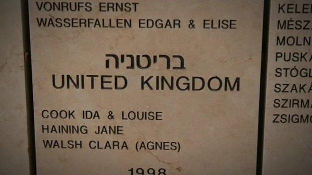 Jane is honoured at Yad Vashem in Jerusalem