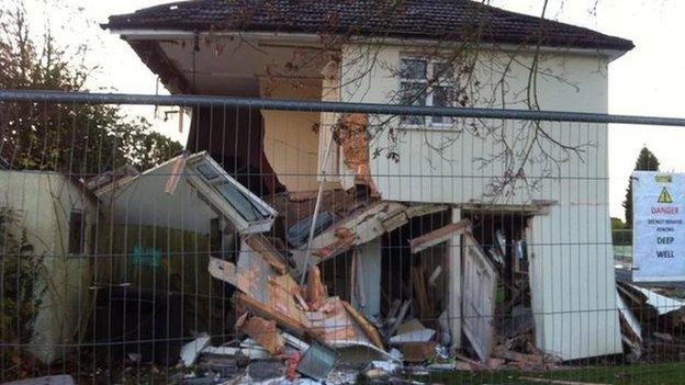 Scene of explosion