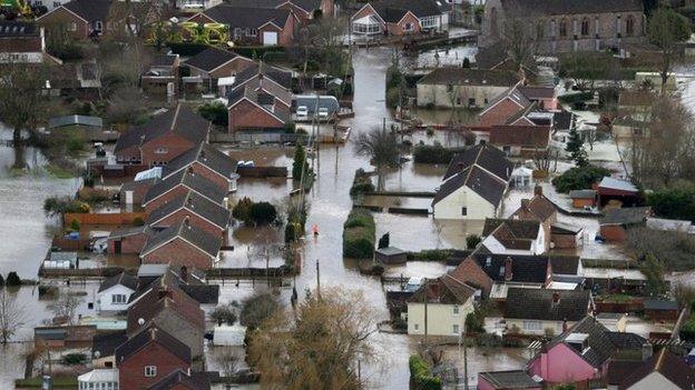 Flooded homes