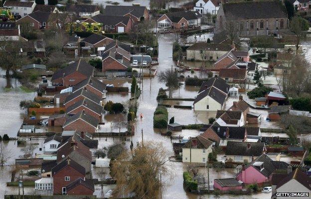 Flooded homes