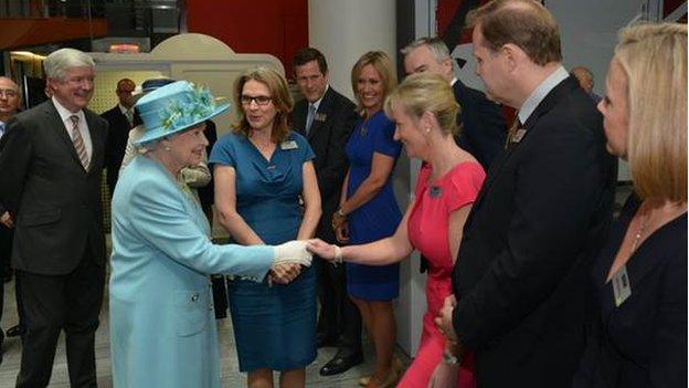 Carol Kirkwood meets the Queen at BBC NBH