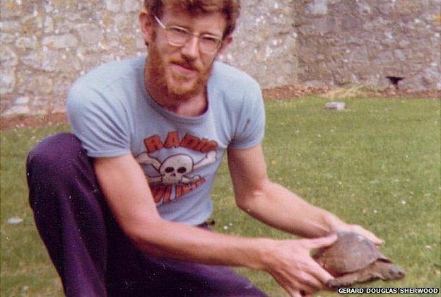 Gerard Douglas-Sherwood and Flash the tortoise