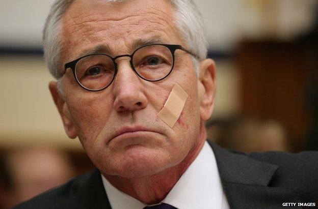 US Defense Secretary Chuck Hagel in Congress, 13 November