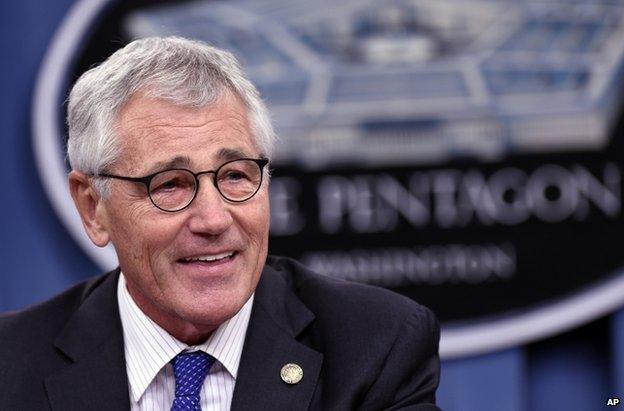 Chuck Hagel at the Pentagon, 30 October 2014