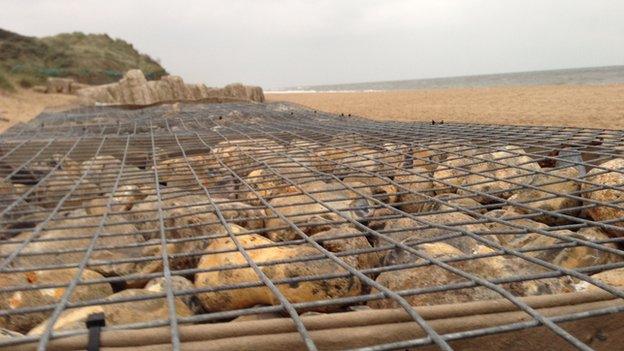 Hemsby beach defences