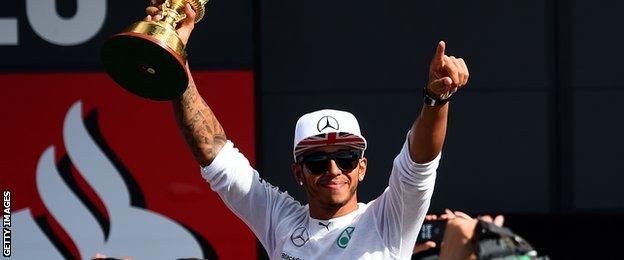 Lewis Hamilton in Silverstone