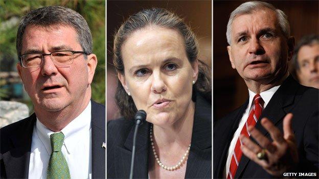 Ashton Carter Michele Flournoy and Jack Reed