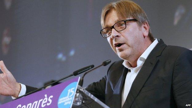 Guy Verhofstadt on 15 November 2014 in Paris.