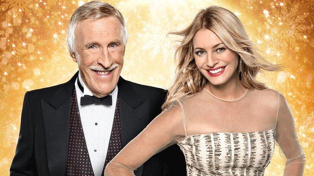 Sir Bruce Forsyth and Tess Daly