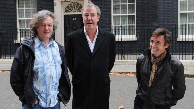 Top Gear presenters James May, Jeremy Clarkson and Richard Hammond