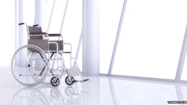 Wheelchair in hospital