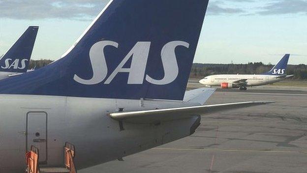 SAS Boeing 737 jet