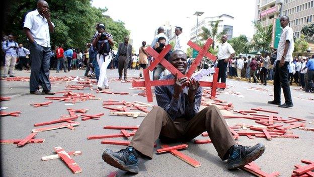 Protesters in Nairobi (25 November 2014)