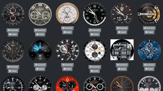 Screen from FaceRepo website of most downloaded round faces