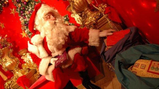 Father Christmas in a grotto