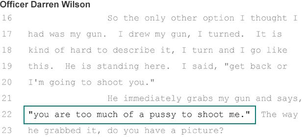 Darren Wilson testimony