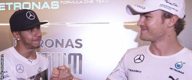 Lewis Hamilton and Nico Rosberg