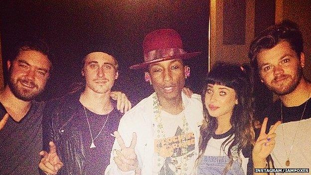 Foxes on tour with Pharrell Williams