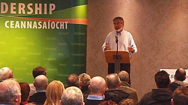 Gerry Adams at Enniskillen event