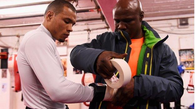 Chris Eubank Sr and his son Chris Jr