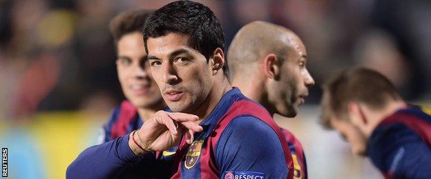 Barcelona forward Luis Suarez