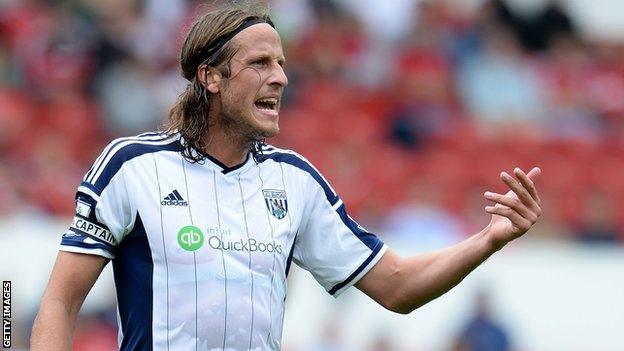 West Brom defender Jonas Olsson