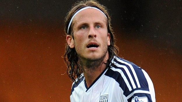 West Brom defender Jonas Olsson