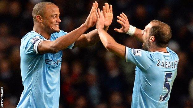 Vincent Kompany and Pablo Zabaleta