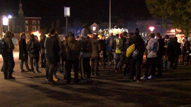 Skateboarders' protest