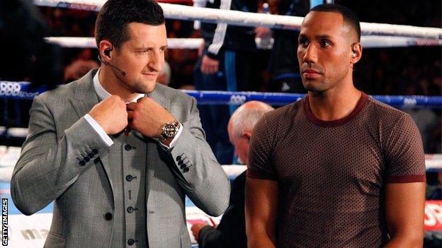 Carl Froch (right) and James DeGale