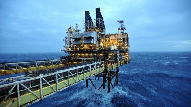 A North Sea oil rig