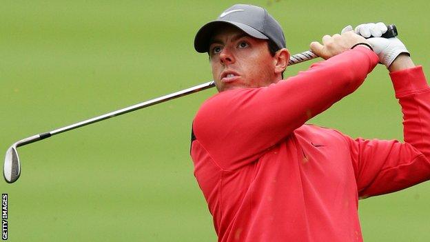 Rory McIlroy in action in Sydney on Thursday