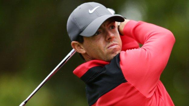 Rory McIlroy in action in Sydney on Thursday