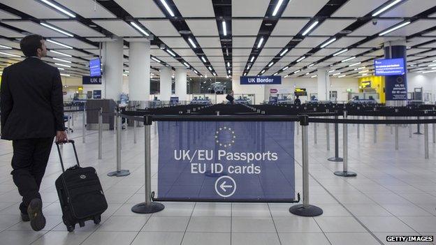 A man at Gatwick Airport arrivals