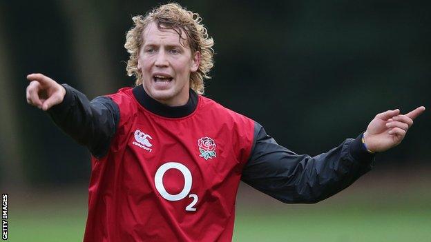 Billy Twelvetrees pictured during England training