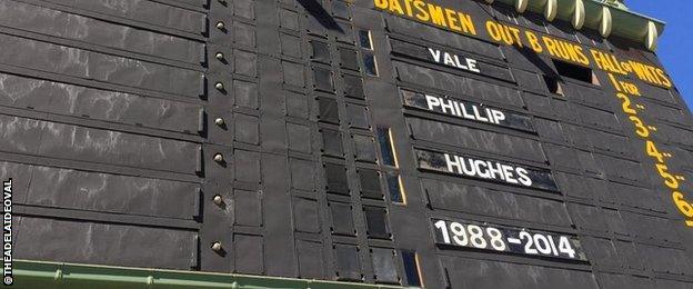 Adelaide Oval's Phillip Hughes tribute