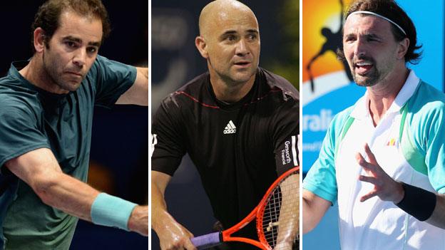 Pete Sampras, Andre Agassi and Goran Ivanisevic