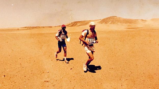 Running in the 1994 Marathon des Sables