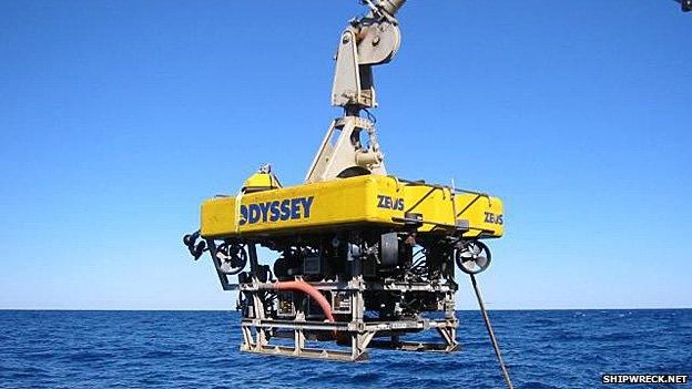 Odyssey's eight-tonne remotely operated vehicle (ROV), Zeus