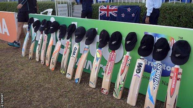 New Zealand cricket team's bats