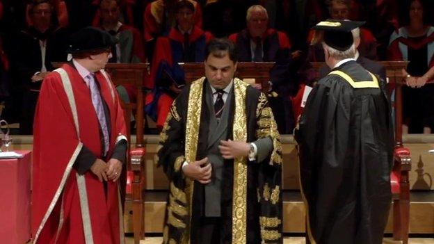 Lord Bilimoria installed as chancellor in Birmingham