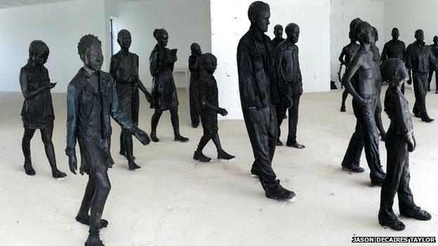 Statues in Jason Taylor's Lanzarote studio