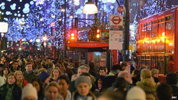 Shoppers in London