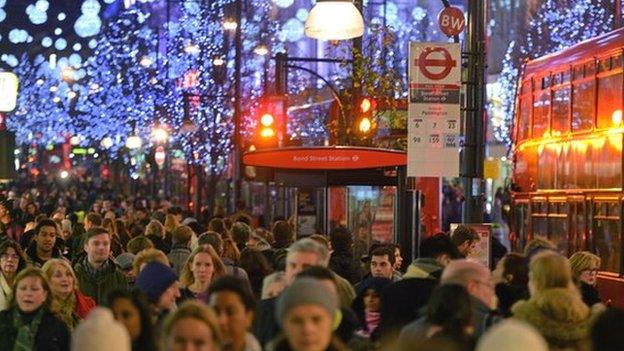 Shoppers in London